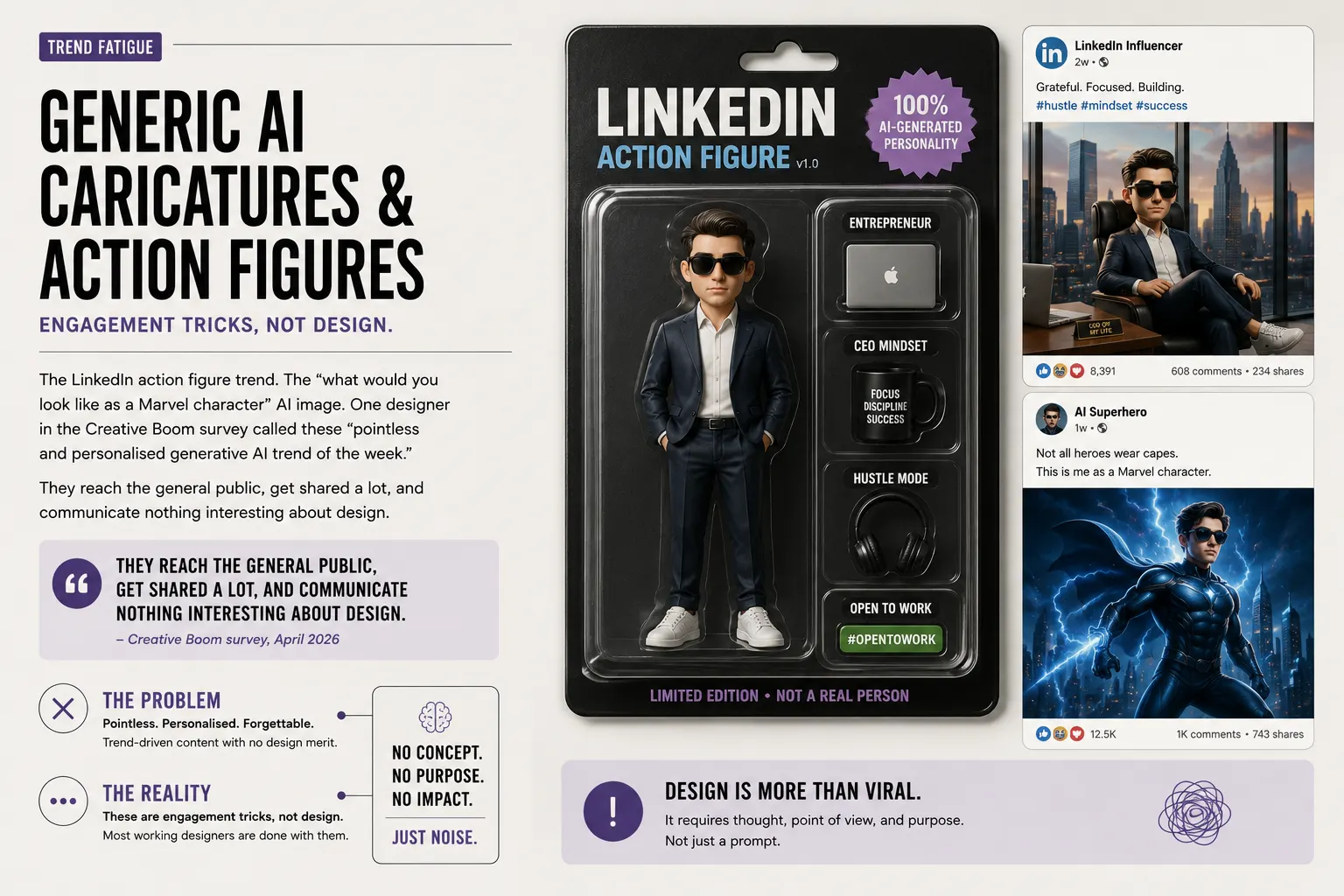 Generic AI caricatures and action figures